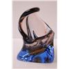 Image 2 : Brown & Blue Art Glass Bowl - 7" x 5"