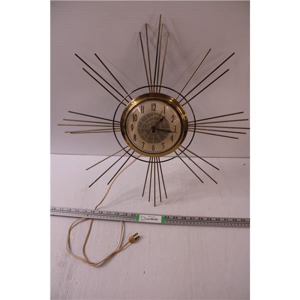 MCM Westclox Electric Clock - As Is, Some Wear - 21" Diameter