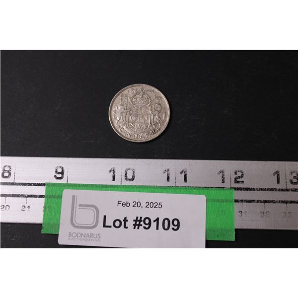 Canadian Fifty Cent Silver Coin - 1940