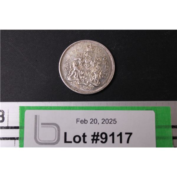 Canadian Fifty Cent Silver Coin - 1965