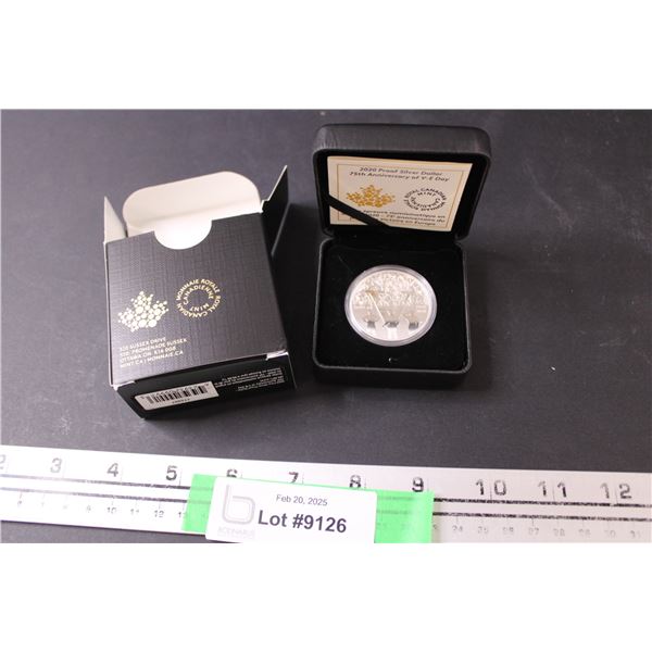 Royal Canadian Mint 2020 V-Day Silver Dollar Coin w/Case