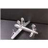 Image 4 : Metal Airplane Home Decor - 12" x 6"