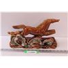 Image 1 : Vintage Ceramic Horse Decor - 14" x 5" x 9"