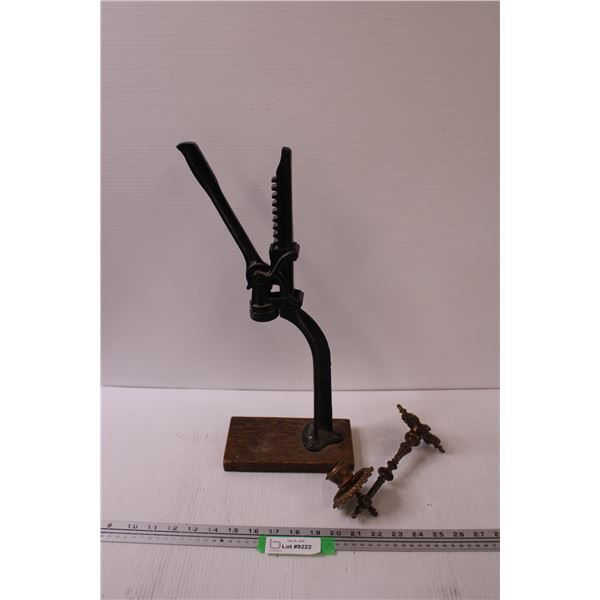 Cast Bottle Capper & Metal Candle Wall Mount Sconce
