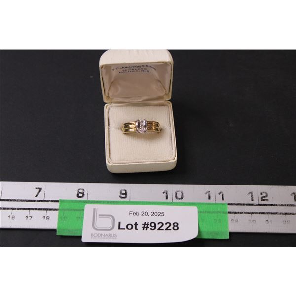 Sterling Silver Ring w/Gemstones - Size 8