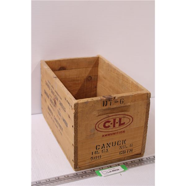 CIL Ammunition Wooden Crate - 9" x 14" x 8"