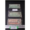 Image 1 : (3) Canadian Bills: (2) 1967 One Dollar Bills & (1) 1954 Two Dollar Bill