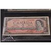 Image 4 : (3) Canadian Bills: (2) 1967 One Dollar Bills & (1) 1954 Two Dollar Bill
