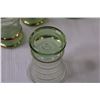 Image 4 : Vintage Green & Gold Pitcher & (6) Drinking Glass Set