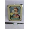 Image 1 : Vintage Picture Decor "Baby Girl With Mirror" 12" x 10"