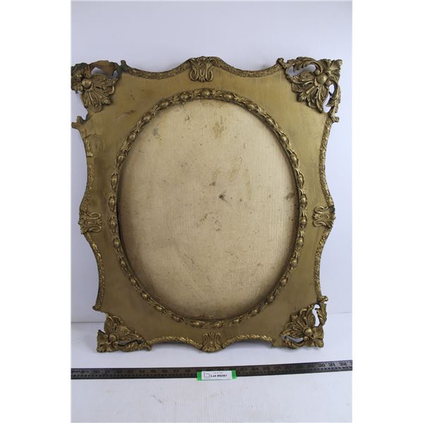 Vintage Wooden Picture Frame 26" x 21" - As is