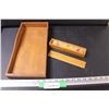 Image 1 : Oak Office Tray - 7" x 14" & Wooden Pick-Up Sticks (Mikado) Game