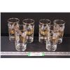 Image 1 : (6) Vintage Libbey 50th Anniversary Gold Decorated Glasses Set