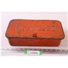 Image 1 : Vintage Case Orange Metal Tool Box - 12" x 6" x 3.5"