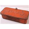 Image 3 : Vintage Case Orange Metal Tool Box - 12" x 6" x 3.5"