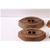 Image 2 : (5) Antique Sat Irons, Handle & (2) Trivets