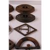 Image 4 : (5) Antique Sat Irons, Handle & (2) Trivets