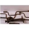 Image 3 : Vintage Tool Lot: Bolt Threading Tool, Wood Stove Lid Handle, Tire Irons, Misc.