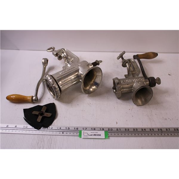 (2) Bench Mount Meat Grinder Tools