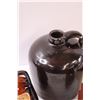 Image 4 : Brown Crock Jug, Little Brown Jug, Gas Replica Figurine, Sask Pool Coin Bank, Clear Antique Kerosene