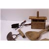 Image 2 : Vintage Butter Press, Dough Cutting Tool, Wood Press, Misc.