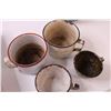 Image 4 : (5) Enamel Cups & Pitcher