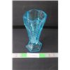 Image 1 : Blue Glass Vase 8.25" Tall