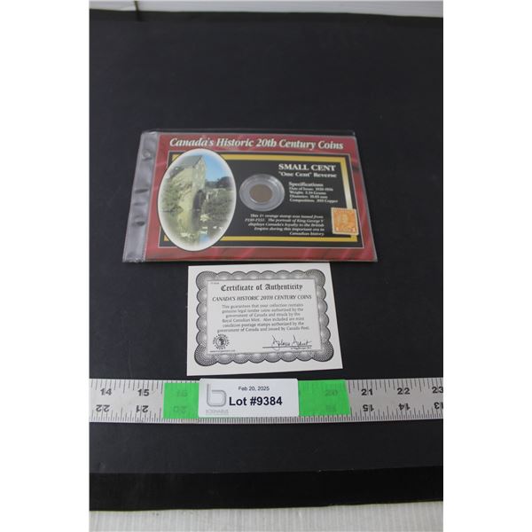 Royal Canadian Mint 1920-1936 One Cent Coin