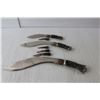 Image 2 : (3) Kukri Daggers w/ Sheaths - Up to 15.25" Long