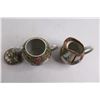 Image 2 : Set of Ceramic Oriental Themed Cream & Sugar Containers