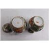 Image 3 : Set of Ceramic Oriental Themed Cream & Sugar Containers