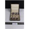 Image 1 : Vintage Set of 6 Silver Plated Tea Spoons with Original Box