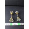 Image 1 : (2) Vintage Glass Doorknob Sets 6" Long