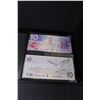 Image 3 : Bank of Canada (2) Ten Dollar Bills Collector Set 1986-2001