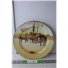 Image 1 : Vintage Victorian Era Style Painted Ceramic Plate 10.5"