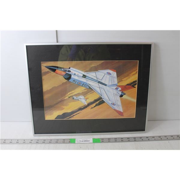 Avro Arrow Military Plane Framed Print Artwork 18.25" Wide x 14.25" Tall