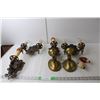 Image 1 : (6) Candle Style Light Fixtures and (2) Extra Bulbs