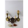 Image 3 : (6) Candle Style Light Fixtures and (2) Extra Bulbs