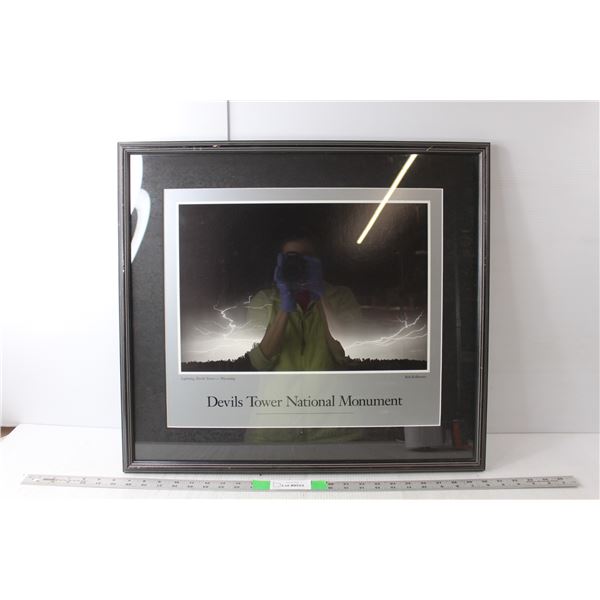 Devil's Tower National Monument Framed Photo 24" Wide x 21.75" Tall