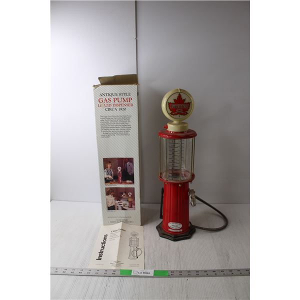 Old Tyme Gas Pump Style Liquid Dispenser 21" Tall