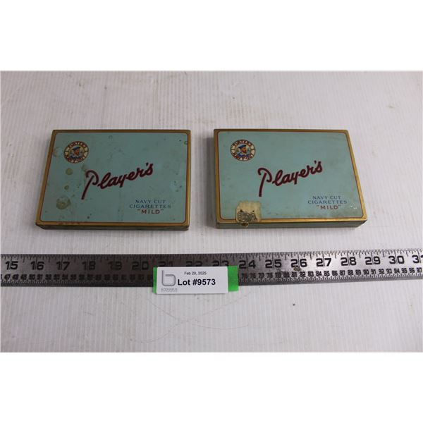 (2) Vintage Player's Navy Cut Cigarette Tins