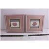 Image 1 : Set of 2 Wood Framed "Seashell" Wall Art 11.5" x 11.5"