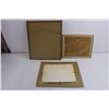 Image 2 : (3) Vintage Wall Art Photographs - 2 with Metal Frames - Largest 11" x 13"
