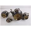 Image 2 : Vintage Silver Plated Tea Pot with Cream & Sugar Containers