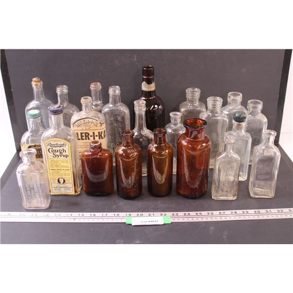 (22) Vintage Glass Bottles: Watkins, Rawleigh's, Misc.