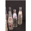 Image 2 : (16) Vintage Pop Glass Bottles: Coca Cola, Pepsi, Fanta, A & W, Crush, Misc.