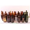 Image 1 : (21) Vintage Glass Bottles: Brown Liquor, Rawlings, Misc.
