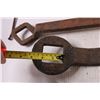 Image 4 : Vintage Tools: Bar Clamp & (2) Box End Wrenches: 36" x 25" x 35"