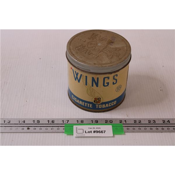 Wings Tobacco Tin - 4.5" x 4.5"