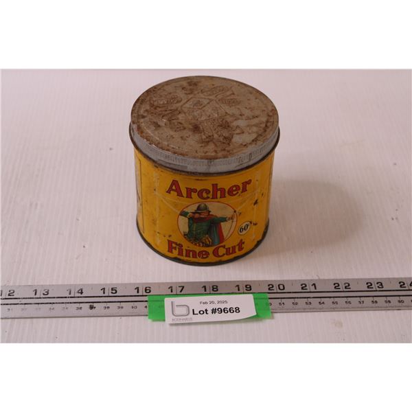 Archer Tobacco Tin - 4" x 4.5"